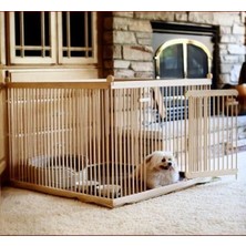 1 M2 Sık Aralıklı Ahşap Köpek Çiti (Küçük Irk)