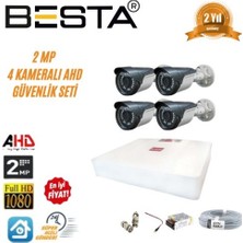 2 Mp Ahd 1080P Gece Görüşlü 4 Kameralı Güvenlik Sistemi