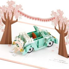 Hallmark Signature Paper Wonder Pop Up Düğün Kartı (Klasik Araba, Yeni Evlenmiş) (5RZH1207)