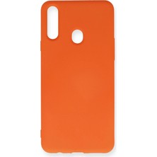 Mey Ithalat®  Samsung Galaxy A20S Kılıf Nano Içi Kadife Silikon - Turuncu