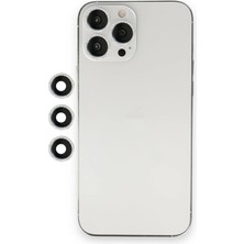 Mey Ithalat®  iPhone 12 Pro Shine Kamera Lens - Gümüş