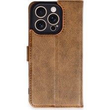 Mey Ithalat®  iPhone 16 Pro Kılıf Trend S Plus Kapaklı Kılıf - Taba