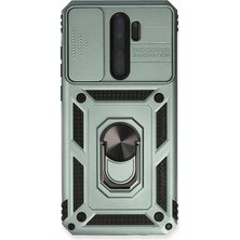 Mey Ithalat®   Redmi Note 8 Pro Kılıf Pars Lens Yüzüklü Silikon - Yeşil