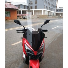 Motocam Qj Atr 250 Ön Cam 2023-2026 Model 78CM Şeffaf Renkli 4mm Uzun