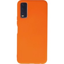 Mey Ithalat®  Vivo Y11S Kılıf Nano Içi Kadife Silikon - Turuncu