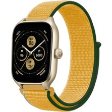 Mey Ithalat®  Watch 22MM Hasırlı Cırtcırtlı Kordon - Sarı
