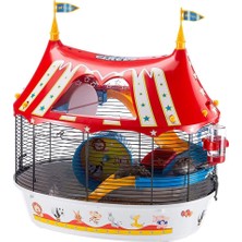 Ferplast 57922799 Hamsterheim Üç Katlı, Ölçüler: 49,5 x 34 x Y 42,5 Cm, Siyah