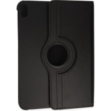 Teda Apple Ipad 2022 10.9 (10.nesil) Kılıf 360 Tablet Deri Kılıf - Siyah Najmaddin