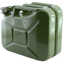 BADEM10 Metal Benzin Bidonu 10 Litre Akaryakıt Mazot Taşıma Doldurma Depolama Bidonu Dayanıklı