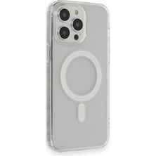 Mey Ithalat®  iPhone 14 Pro Max Kılıf Matte Şeffaf Magneticsafe - Şeffaf