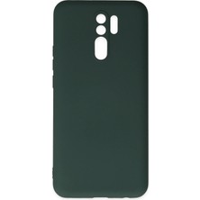 Mey Ithalat®   Redmi 9 Kılıf Nano Içi Kadife Silikon - Koyu Yeşil