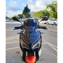 Motocam Qj Atr 250 Ön Cam 2023-2026 Model 65CM Şeffaf Renkli 4mm Orta Boylu