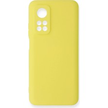 Mey Ithalat®   Mi 10T Kılıf Nano Içi Kadife Silikon - Sarı
