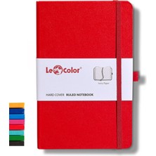 Le Color Tarihsiz Klasik Defter Rec Note 13X21 Çizgili Kırmızı