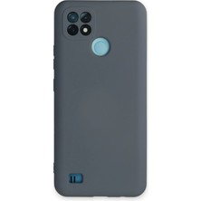 Mey Ithalat®  Realme C21 Kılıf Nano Içi Kadife Silikon - Gri