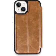 Mey Ithalat®   iPhone 14 Kılıf Flip Cover - Taba