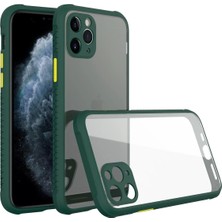 Mey Ithalat®  iPhone 11 Pro Kılıf Miami Şeffaf Silikon - Koyu Yeşil