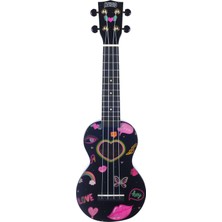Mahalo Soprano Ukulele (Heart Black)