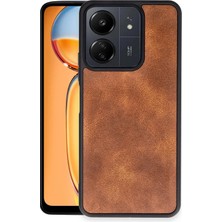 Mey Ithalat®   Redmi 13C Kılıf Aras Deri Kapak - Taba
