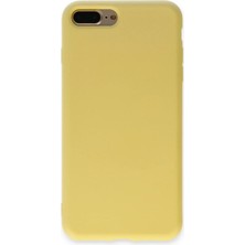 Mey Ithalat®  iPhone 7 Plus Kılıf Nano Içi Kadife Silikon - Sarı