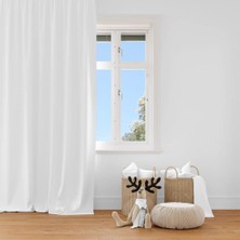 Rendecioğlutekstil Lüx Saten Güneşlik Perde 1. Kalite 2 Renk Seçeneği 160 x 180 Beyaz, Rendeci