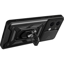 Mey Ithalat®   Poco X6 Kılıf Pars Lens Yüzüklü Silikon - Kırmızı