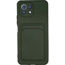 Mey Ithalat®   Mi 11 Kılıf Kelvin Kartvizitli Silikon - Koyu Yeşil