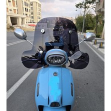 Motocam Qj Ltr 125 Ön Cam 2023-2026 Model 45CM Siyah Renkli 4mm Elcikli Aparatsız