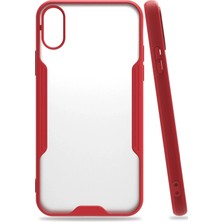 Mey Ithalat®  iPhone x Kılıf Platin Silikon - Kırmızı