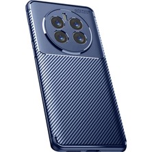 Mey Ithalat®  Realme 12 Pro Plus Kılıf Auto Focus Karbon Kapak - Lacivert