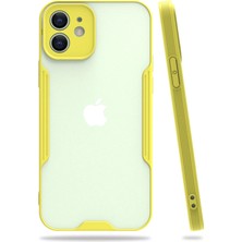Mey Ithalat®  iPhone 12 Kılıf Platin Silikon - Sarı