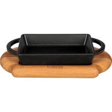 Lava Pişirme Kabı Lv Eco P Tv 1215 K4 Dikdörtgen Schale ve Holzplatter, Ölçüler 12 x 15 Cm, D�