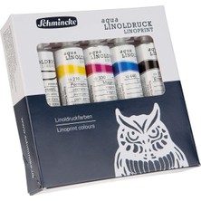 Schminke Sanatçı, Aqua-Linoldruck, Linoldruckfarben, Kartonset 5 x 20 ml Tüp