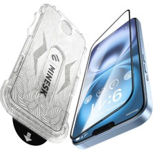 iPhone 13/13PRO/14/16E/17E ile Uyumlu Hizalama Aparatlı Takılırken Camın Altında Kesinlikle Toz