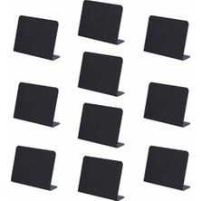 Damgamarket (194) Pvc Büyük L Kara -Tahta Stand 10X10 Cm, Pastane,fırın,büfe,parti Masa Stand,