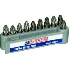 Izeltaş 4825000002 Pozidriv Yildiz Uçlu Bitsler, Gri, 25MM