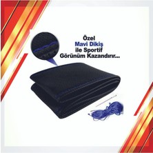 Sportif Dikmeli Delikli Deri Direksiyon Kılıfı Noktalı Dikişli + Iğne + Ip