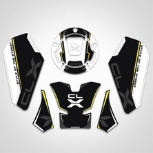 Cf Moto 250 cl x Siyah Sarı Tank Pad Set