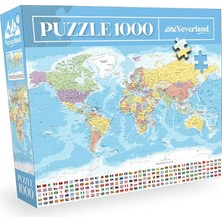 Parça Puzzle - World Map-I Dünya Haritası-I