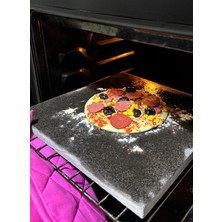 Bazalt Pizza, Fırın Taşı, Ekmek, Mangal Taşı 30×30 cm – Doğal Bazalt Pişirme Taşı