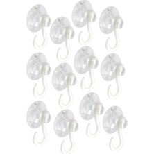 Askılı Vantuz Öpücük 4 cm 12 Adet Büyük Kancalı Cam Vantuzu Pvc Vantuz Mutfak Banyo Pencere