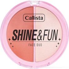 Callista Shine &amp; Fun Face Duo 140 Good Company Allık &amp; Aydınlatıcı Paleti