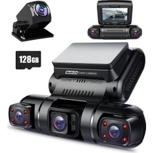 Pruveeo Dash Cam, 4 Kanallı Kamera Fhd 1080PX4, Ön, Sol, Sağ ve Arka, Ön ve Arka Iç, Dahili Gp