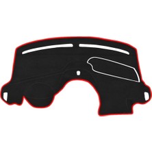 Guerrıno Torpido Koruma Halısı Siyah Kenar Renk Kırmızı Ford Courier Ekransız 2013-2020 ile Uy