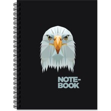 100 Yp. Kareli Sert Kapak Jungle Defter - Kartal