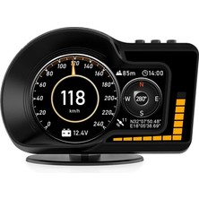 F15 Hud Obd Obd2 Dijital Kilometre Rpm Su Sıcaklığı Basınç Hararet Araç Veri Ekranı Head Up