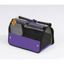 Brave Paws Perdeli Flybag Plastik Yırtılmaz Fileli Kedi ve Köpek Taşıma Çantası Havayolu Uyum