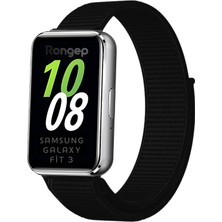 Samsung Galaxy Fit 3 Ile Uyumlu Hasırlı Kumaş Kordon Terleme Yapmayan Cildi Tahriş Etmeyen Nefe