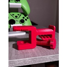 Kırmızı Asılabilir Masa Kenarı Kulaklık Standı Blaze Edition V5 Kaydırmaz Keçeli Ergonomik