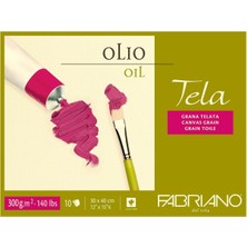 Fabriano Tela 30 x 40-300 Gr. Tuval (Canvas) Dokulu Yağlı Boya Kağıdı - Blok